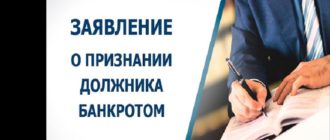 Zayavlenie o priznanii dolzhnika bankrotom